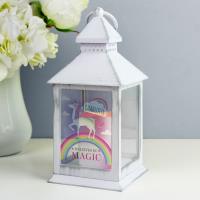 Personalised Unicorn Frost White Lantern Extra Image 3 Preview